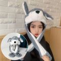 Cute Cartoon Bunny Hats With Moving Ears Hat Plush Earflaps Cap Cosplay Costume Toy Hat Bunny Earmuffs Beanie Casual Animal Caps. 