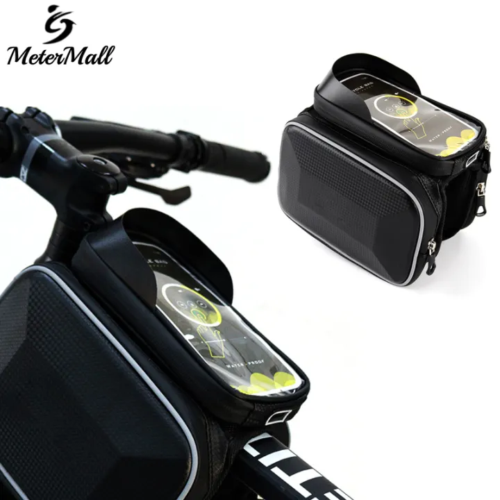 MeterMall%20Bicycle%20Frame%20Bag%20Carbon%20Pattern%20Waterproof%20Scratch-resistant%20Reflective%20Touch%20Screen%20Mountain%20Bike%20Mobile%20Phone%20Bag%20-%20Image%205