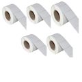 pack of 5 - Barcode Label Sicker Roll - Size 38mm x 28mm (Single Track) 1000 Stickers. 