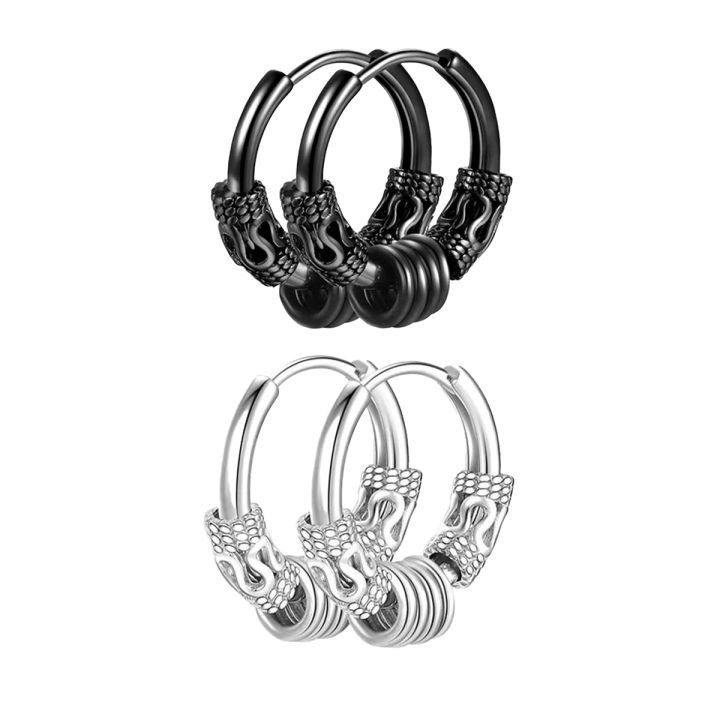 Dragon Stud Earrings Stainless Steel Earring Retro