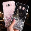 Maitus for Samsung Galaxy S8 Back Cover Luxury Glitter Sequins Gold Foil Starry Bling Cases Clear Soft Silicone Bumper Shining Mobile Phone Protective Case for Girls Boy. 