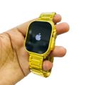 Apple Logo Smart Watch Gold Edition Dual Strap. 
