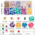 1set/box Same Color Series Mixed Polymer Clay Alphabet Beads DIY Bracelet Necklace Earrings Jewelry Making Accessories. 