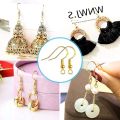 50/100pcs Earring Hooks for DIY Jewelry – Silver/Golden Color Craft Findings for Handmade Earrings. 