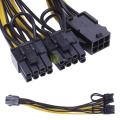 PCI-e 6pin female to Dual 8Pin (6+2pin) Extender Converter Cable for Gaming Power Supply. 