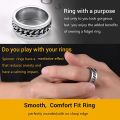 Spinner Ring Chain Ring Silver Stainless Steel For Men-Boys. 