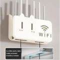 Wall Mounted WiFi Router Stand & Holder Wall Shelf | Wireless Storage Box & Decorative Cable Organizer | Wall-Mounted Modem Rack for Cord Management | Home Office Router Hider Shelf. 