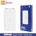 100% Original Xiaomi Redmi Power Bank 10000mAh 10W Fast Charging PB100LZM Dual USB Dual USB & Type C - White. 