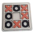 Wooden Tic Tac Toe Game for Kids | Wooden XOXO Family Game | Tic Tac Toe Game Zero and Cross Kids Activity (Multicolor, Pack of 1). 