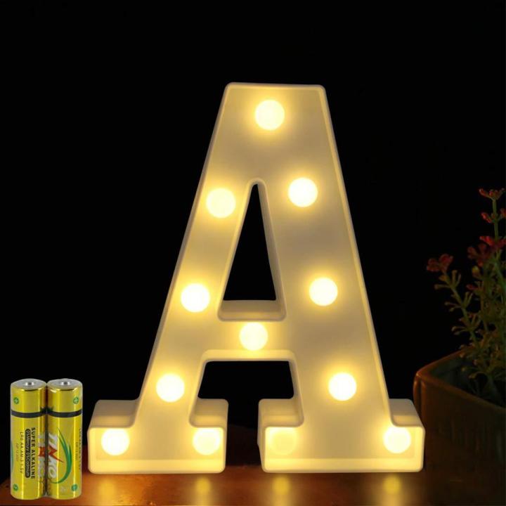 Light Up Letters,Alphabet LED Letter Lights Warm White Night Light Letters for Home Party Bar Wedding Festival Decorative (1 Piece) A TO Z  ALPHABET IS  AVAILABLE