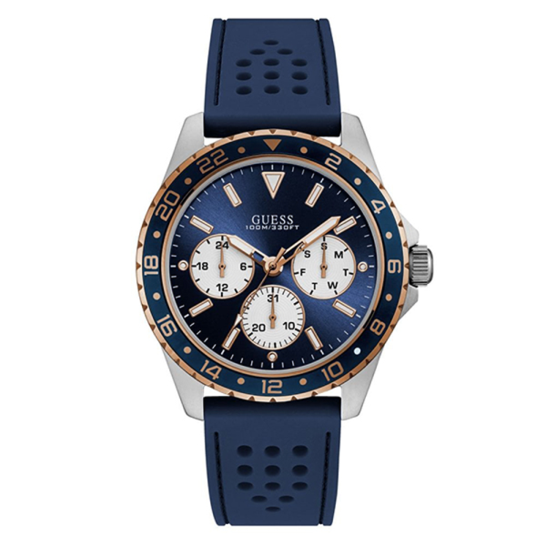 Guess W1108G4 Silicone Strap Wrist Watch for Men