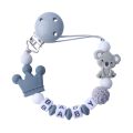 Personalized Name Handmade Baby Silicone Pacifier Anti-Drop Chain Mini Silicone Koala Infant Pacifier Clips Chains. 
