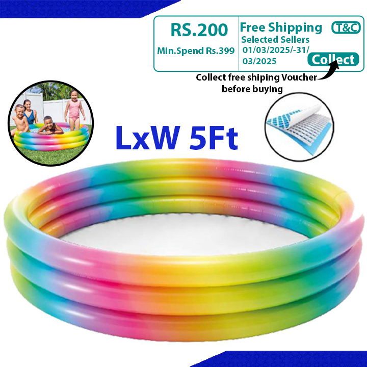Wild Geometry 3 Ring Rainbow Swimming Pool – 5 feet  Model (58439)