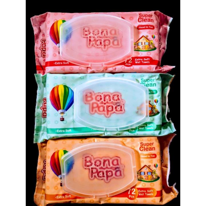 Packs of 3 Bona Papa Baby Wipes