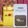 12pcs 1/12 Miniature Furniture Cabinet Closet Mini Hinges - Golden. 