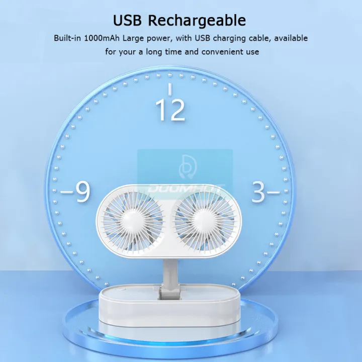 DoomHot%20Rechargeable%20Fan%20Double-Head%20Fan%20Desktop%20Electric%20Fan%20Mute%20Strong%20Wind%20Fan%20Fold-able%20Adjustable%20Washable%20Fan%20Telescopic%20Fan%203%20Speeds%20USB%20Rechargeable%20Fan%20Portable%20Table%20Fan%20Folding%20Fan%20for%20Office%20Car%20-%20Image%208