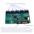 SATA Expansion Card 1 to 5 Port SATA3.0 Controller Card Motherboard SATA Port Multiplier Riser Card HUB Adapter. 