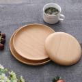 Panda Online 1PCS 15cm Natural Round Wooden Plates Beech Wood Tray Cake Snack Plate Dessert Serving Tray Dishes. 