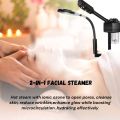PC 2 in 1 Facial Steamer Professional Ionic Face Steamer with 5X Magnifying Lamp&Adjustable Hot Mist Nozzle, Esthetician Facial Steamer Salon Spa Beauty Skin Care Equipment. 