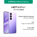 Infinix Hot 60 Pro Plus - 6.78'' 3D-Curved AMOLED Display 8GB RAM 256GB ROM 5160mAh Battery 45w FastCharge PTA Approved 1 Year Official Brand Warranty. 