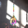 2Pcs Home Decorations: 1 Pcs Sun Catcher Feng Shui Crystals Window Drop Prism & 1 Pcs 10CM Green Turbo Sea Shell Conch. 