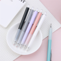 6 Piece 0.5Mm Black Ballpoint Pens with Soft Grip, Silver Clip, and Writing Black Ink. 