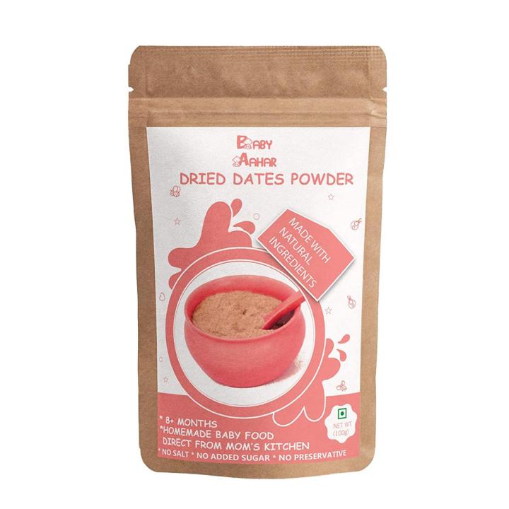 Baby Aahar Dried Dates Powder(khajur, kharik Powder, Dry Dates Powder,Baby Food 8+ Months, Dates Powder for Babies Organic, khajur Powder for Baby, Energy to Babies) 100 Gram