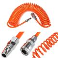 Polyurethane Pu Air Compressor Hose Tube 6M,  7.5M, 9M, 12M, 15M Pneumatic Hose Pipe For Compressor Flexible Air Tool With Connector. 