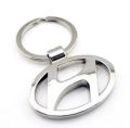 Hyundai Logo Metal Car Keychain Key Chain  (Silver) 3D. 