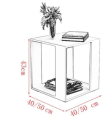 Sofa side table bedside table modern square end side table with storage shelf living room bedroom furniture in Ready To Assemble Form. 