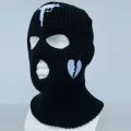 Fashion Men Women Embroidery Balaclava Warm 3 Holes Full Face Cover Broken Heart Hood Knitted Balaclava Face Mask Winter Ski Mask for Winter Adult Supplies Vintage. 