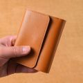 Portable Multi-card Slot Card Case PU Leather Trifold Card Holder Solid Color Business Card Case Men Women. 