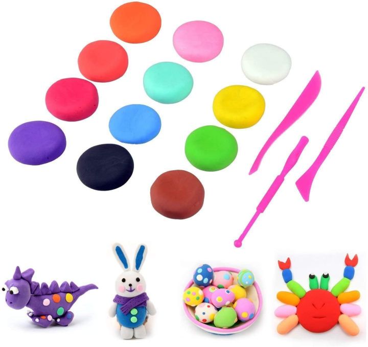 Pack%20of%2036%20Clay%20With%20Tools%20for%20Kids%20Learning%20Polymer%20Dough%20432gm%20Multicolor%20-%20Image%204