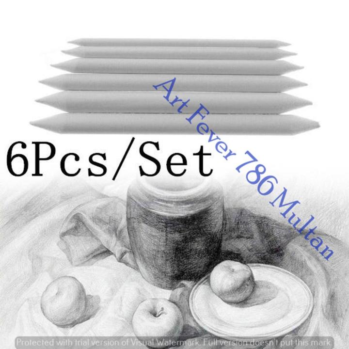 6 PCS/set Sketch Drawing Art Tortillons Blending Stump Paper Wiping Pen 6 Different Sizes Blending Smudge Art Drawing Tool
