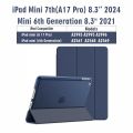 for iPad Case Mini 6 2021 Smart Case for iPad mini 7 2024 Book Cover 2021 Stand Case Cover. 