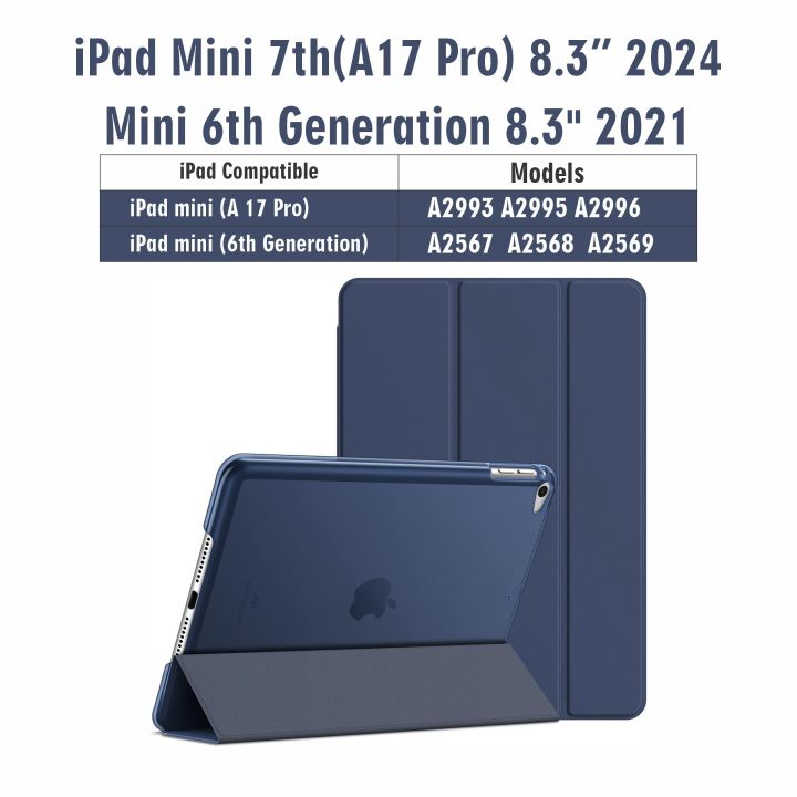 for iPad Case Mini 6 2021 Smart Case for iPad mini 7 2024 Book Cover 2021 Stand Case Cover