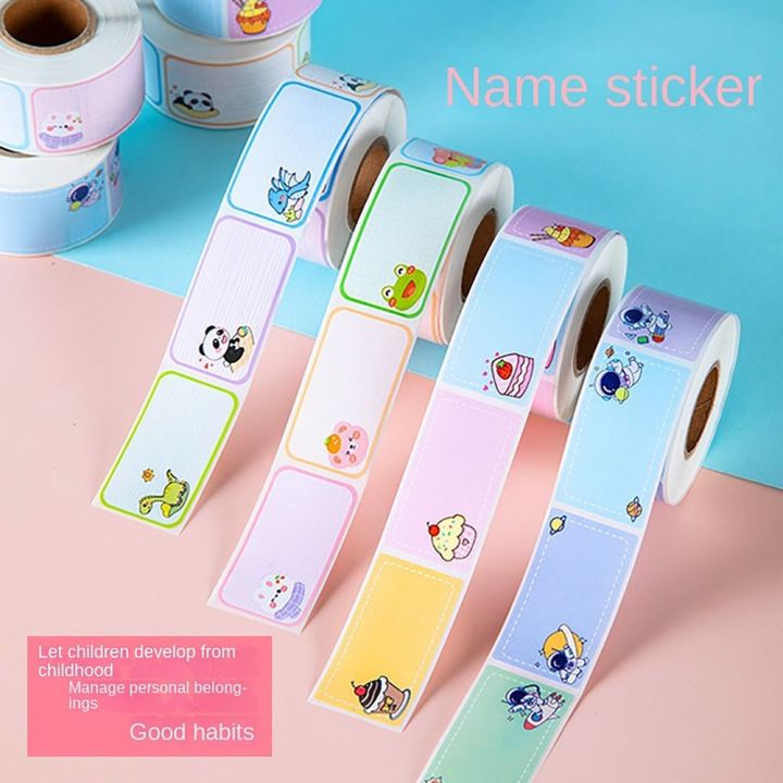 100/280Pcs/Roll Portable Waterproof Name Sticker Handwritten Cartoon ...