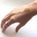 Elegant Finger Bracelet for Women – Adjustable Hand Chain Jewelry with Ring. 