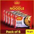 Pack of Indonesian Noodles - Instant Noodles - Hot And Spicy Noodles - Instant Fried Noodles - Flavour Noodles - Fiery Noodles - Abc Noodles 6 Mi Instant Goreng - Flavour Noodles In One Pack - Instant Spicy Noodles Family Pack. 