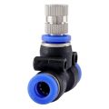 Misting Nozzle Kit 1/4-Inch with Nozzle Spray Cooling Device Connectors for Outdoor Water Mister Cooling System 10Pcs. 
