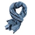 Lurex Stripe Men Scarf Fringe Cotton Linen Scarf Men Winter Outdoor Warm Long Shawl Soft Muffler Vintage Literary Style 90x195cm. 