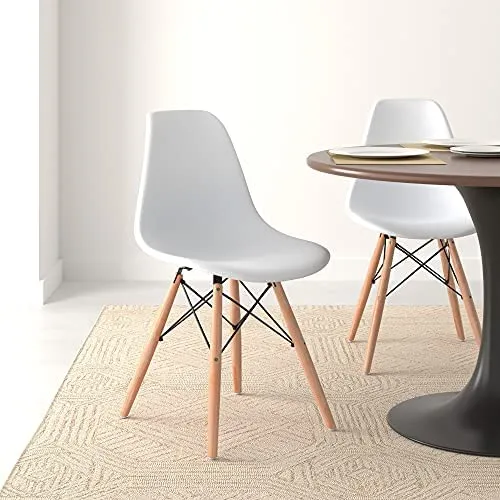 Stylish Modern Dining Chair – Plastic Shell Chair for Kitchen, Bedroom ...