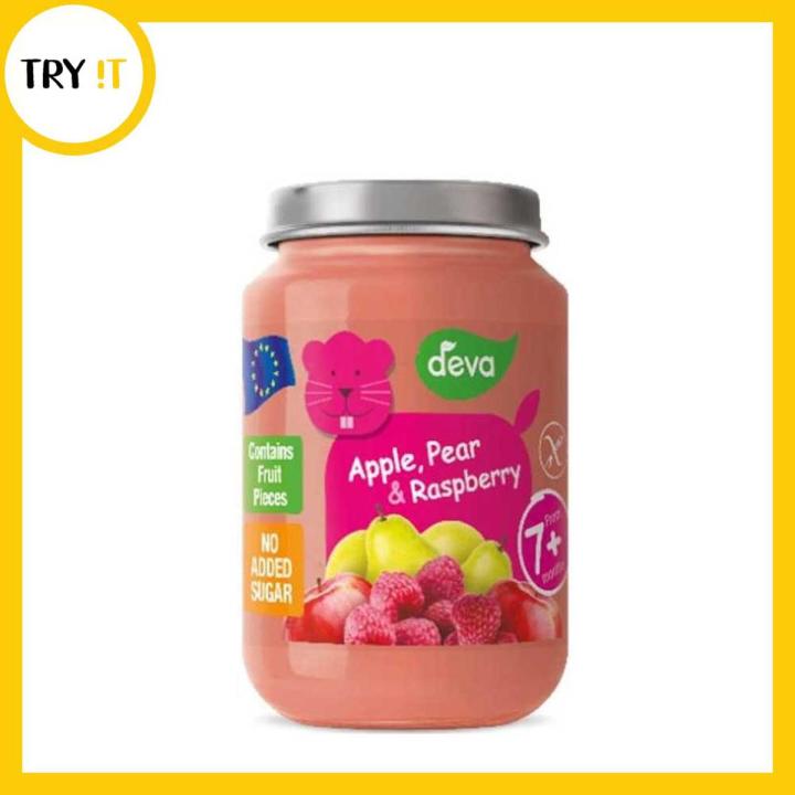 Deva Jar Apple, Pear & Raspberry 7+ Months Baby Food - 200gm