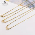 TTM-N7116 Xuping jewelry wholesale hip hop men jewelry ladies jewelry chain 14K gold plated stainless steel necklace. 