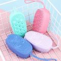 1 Pc - Silicone Exfoliating Silicone Body Scrubber Shower Brush- Hygienic Shower Loofah Sponge Alternative for Deep Clean & Soft Skin - Silicone Body Brush and Silver Infused Silicone Body Brush - Random color. 
