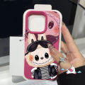 Trendy Cute Couples Pop Mart Labubu Funny Cartoon Casing Compatible for IPhone 15 16 12 11 14 13 Pro Max 16 14 15 Plus XR X XS Max Luxury Soft Case. 