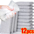 Magic Silver Double Sided Metal Wire Cleaning Sponge Wipe Kitchen Thickened Dishcloth Reusable Washing Rag Built-in Sponge Household Clean Tools. 