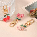 Charm DIY Jewelry Gifts Lovely Cherry Keychain Simulated Fruit Keyring Pendants For Women Girls Handbag Decoration Cherry Super Store. 