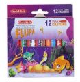 Orignal Goldfish Flupa Jumbo Wax Caryons, 12 Pcs, Size 9mm and 12mm. 