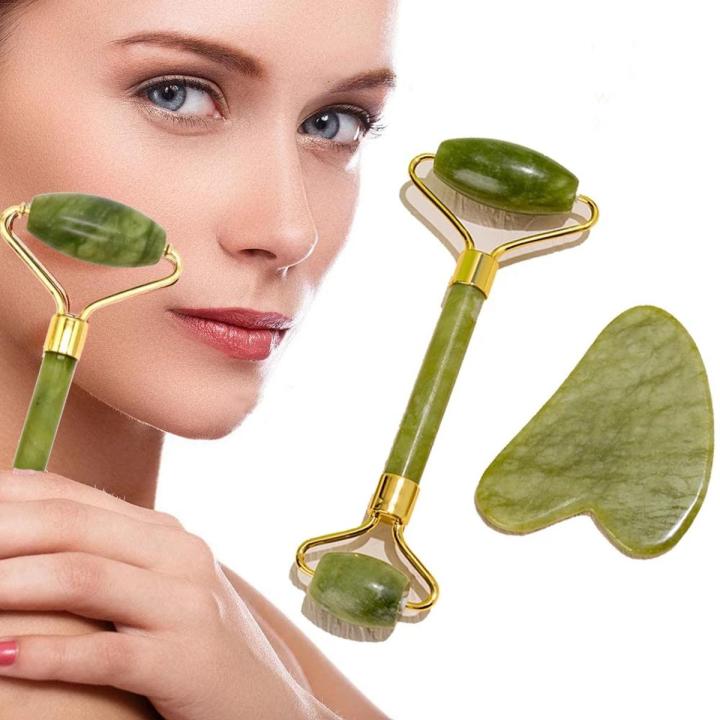Jade Roller and Gua Sha Set Anti Aging
